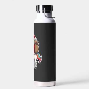 Weihnachts-Weihnachtsmann auf Einhorn - Xmas Mädch Trinkflasche