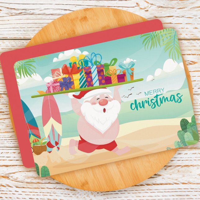 Weihnachts-Weihnachtsmann bei der Beach Card (Von Creator hochgeladen)