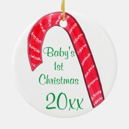 Weihnachts-Weihnachtsmann Candy Cane Keramik Ornament