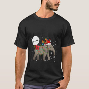 Weihnachts-Weihnachtsmann-Elefant passt Kinder auf T-Shirt