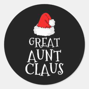 Weihnachts-Weihnachtsmann-Familie Pajama Runder Aufkleber
