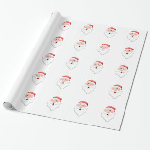 Weihnachts-Weihnachtsmann-Gesicht Geschenkpapier