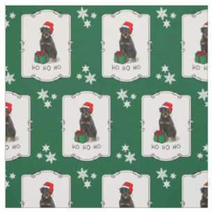 Weihnachts Weihnachtsmann Hat Rottweiler Dog Funny Stoff