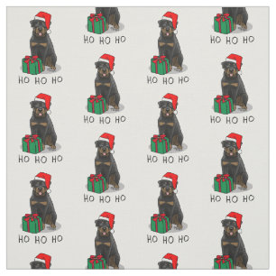 Weihnachts Weihnachtsmann Hat Rottweiler Dog Funny Stoff