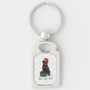 Weihnachts Weihnachtsmann Hat Rottweiler Hund Nied Schlüsselanhänger