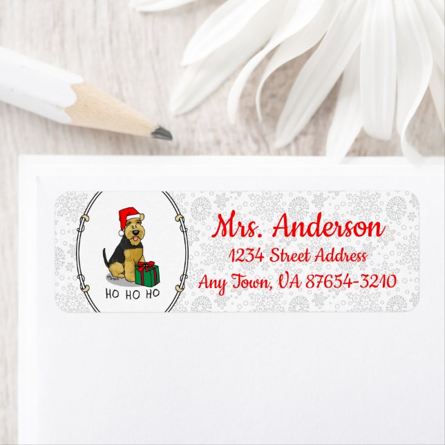 Weihnachts Weihnachtsmann Hat Welsh Terrier Dog Ni (Insitu)