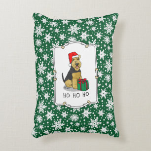 Weihnachts Weihnachtsmann Hat Welsh Terrier Dog Ni Dekokissen