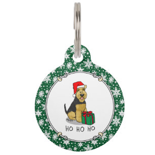 Weihnachts Weihnachtsmann Hat Welsh Terrier Dog Ni Haustiermarke