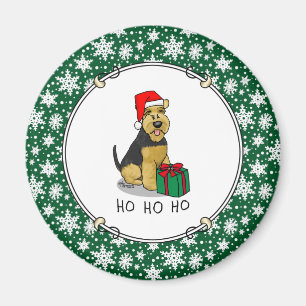 Weihnachts Weihnachtsmann Hat Welsh Terrier Dog Ni Magnet