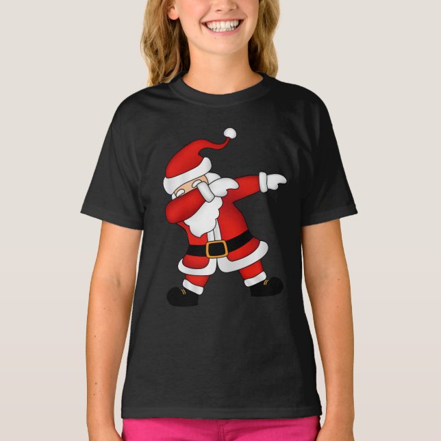 Weihnachts-Weihnachtsmann-Klaus Dabbing T - Shirt (Vorderseite)