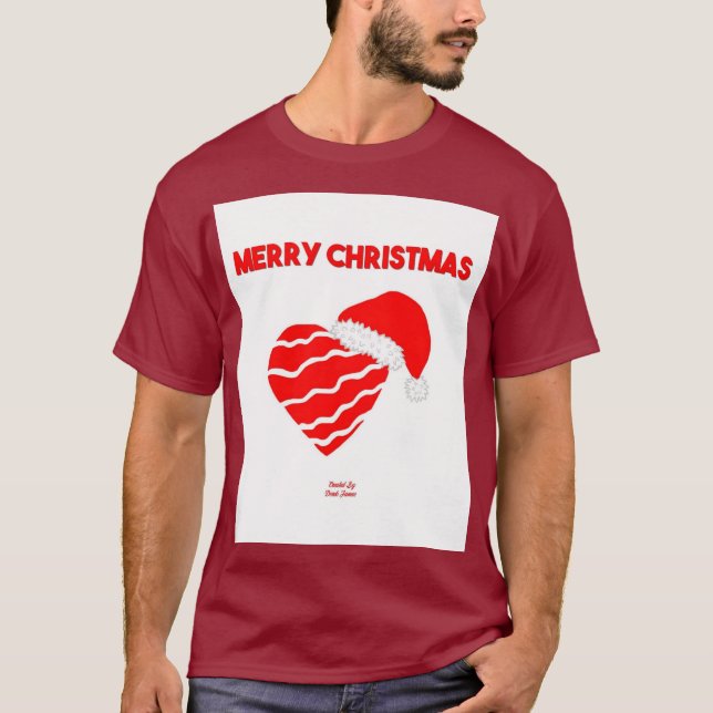 Weihnachts Weihnachtsmann Männer Maroon Basic T Sh T-Shirt (Vorderseite)