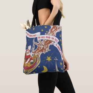 Weihnachts-Weihnachtsmann mit Rentier Tasche