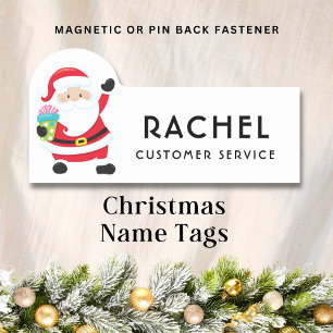 Weihnachts-Weihnachtsmann Personalisierter Name Namensschild