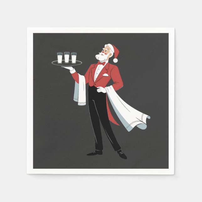 Weihnachts-Weihnachtsmann Serviette (Vorderseite)
