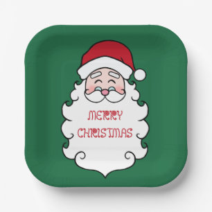 Weihnachts-Weihnachtsmann-Teller Pappteller