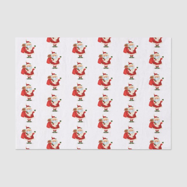 Weihnachts-Weihnachtsmann trägt eine Brille Seidenpapier (Vorderseite)