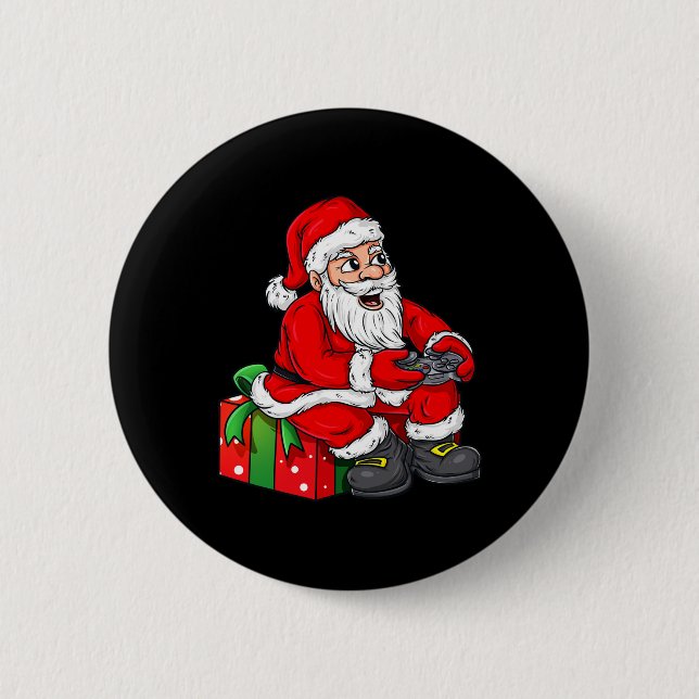 Weihnachts-Weihnachtsmann-Videomonitoring-Controll Button (Vorderseite)
