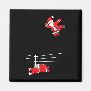 Weihnachts-Weihnachtsmann-Wrestling Xmas Magnet