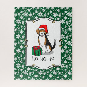Weihnachts-Weihnachtsmannmütze Beagle (Tri-Farbe 3