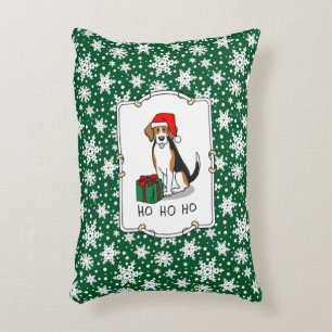 Weihnachts-Weihnachtsmannmütze Beagle (Tri-Farbe 3 Dekokissen