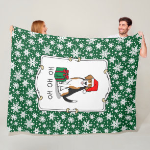 Weihnachts-Weihnachtsmannmütze Beagle (Tri-Farbe 3 Fleecedecke