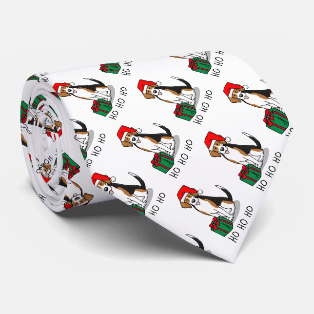 Weihnachts-Weihnachtsmannmütze Beagle (Tri-Farbe 3 Krawatte (Gerollt)