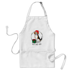Weihnachts-Weihnachtsmannmütze Beagle (Tri-Farbe 3 Schürze
