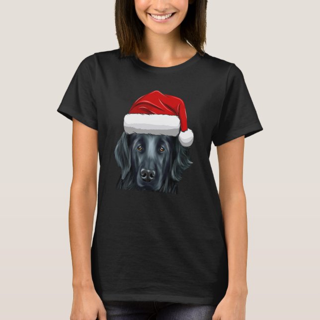 Weihnachts-Weihnachtsmannmütze flatbeschichteter R T-Shirt (Vorderseite)