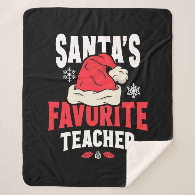 Weihnachts-Weihnachtsmannmütze für den Lieblingsle Sherpadecke (Vorderseite)
