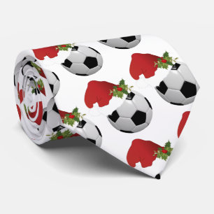 Weihnachts-Weihnachtsmannmütze Fußballdesign Krawatte