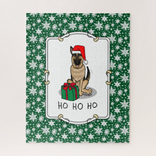 Weihnachts-Weihnachtsmannmütze German Shepherd Dog