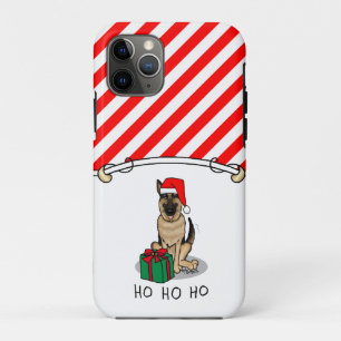 Weihnachts-Weihnachtsmannmütze German Shepherd Dog Case-Mate iPhone Hülle