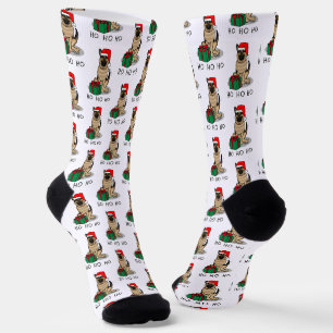 Weihnachts-Weihnachtsmannmütze German Shepherd Dog Socken