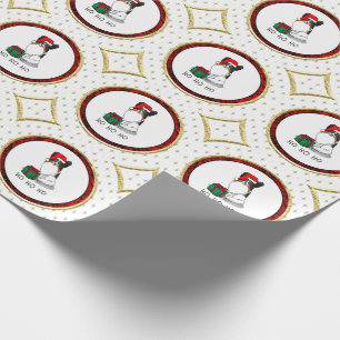 Weihnachts-Weihnachtsmannmütze Papillon (trifarbig Geschenkpapier