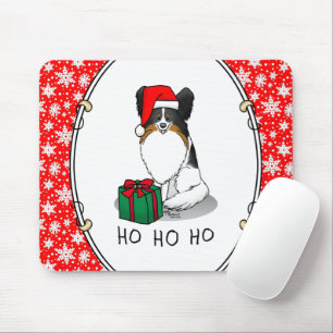 Weihnachts-Weihnachtsmannmütze Papillon (trifarbig Mousepad