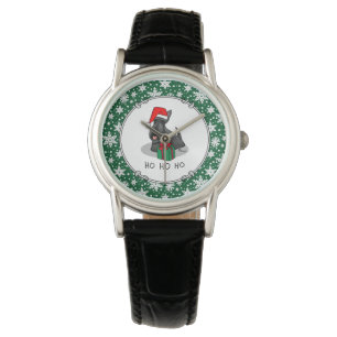 Weihnachts-Weihnachtsmannmütze Scottish Terrier (s Armbanduhr