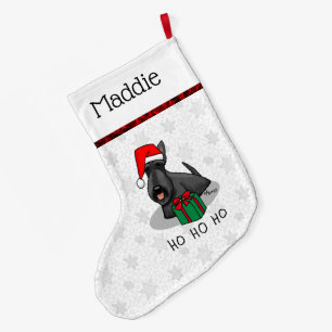 Weihnachts-Weihnachtsmannmütze Scottish Terrier (s Großer Weihnachtsstrumpf