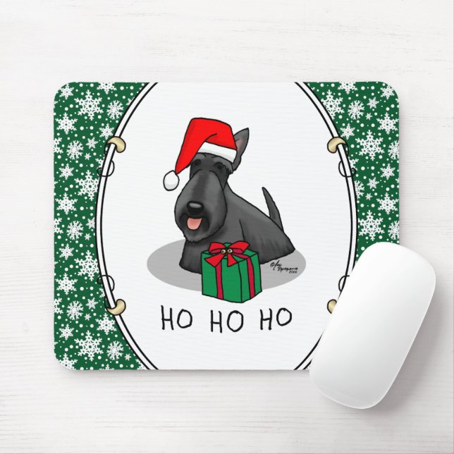Weihnachts-Weihnachtsmannmütze Scottish Terrier (s Mousepad (Mit Mouse)