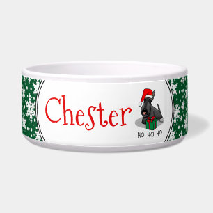 Weihnachts-Weihnachtsmannmütze Scottish Terrier (s Napf