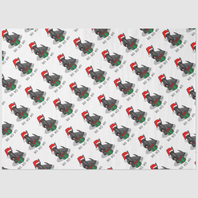 Weihnachts-Weihnachtsmannmütze Scottish Terrier (s Seidenpapier (Vorderseite)