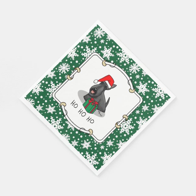 Weihnachts-Weihnachtsmannmütze Scottish Terrier (s Serviette (Ecke)