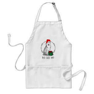 Weihnachts-Weihnachtsmannmütze Sibirischer Husky ( Schürze