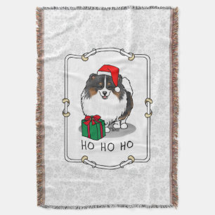 Weihnachts-Weihnachtsmannmütze Spitz (in drei Farb Decke
