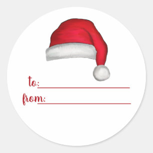 Weihnachts-Weihnachtsmannmütze Whimsical Niedlich  Runder Aufkleber