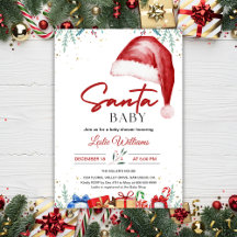 Weihnachts-Weihnachtsmannmütze Winter Baby-Dusche