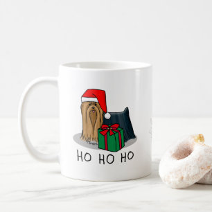 Weihnachts-Weihnachtsmannmütze Yorkshire Terrier Y Kaffeetasse
