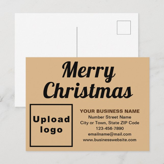 Weihnachts-Weihnachtsmarkt Brown Holiday Postcard Feiertagspostkarte (Vorne/Hinten)