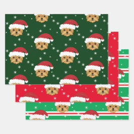 Weihnachts Weihnachtsmarkt Yorkshire Terrier Dog S Geschenkpapier Set