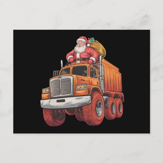 Weihnachts Weihnachtsmonster Truck Weihnachten Wei Postkarte (Vorderseite)