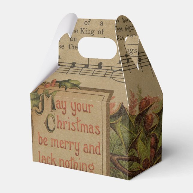 Weihnachts-Weihnachtsmusikblatt Feiertag Geschenkschachtel (Vorderseite)